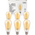 Jaspertronics™ ST19 LED Edison Bulbs - 2200K Warm White, Amber Glass, 4W (40W Equivalent), Dimmable, CRI90+, 400LM, E26 Base, Energy-Efficient Vintage Light for Pendant Fixtures & Indoor Use - 6 Pack