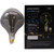 Jaspertronics A165S oversized smoke vintage LED Edison bulb, E26 dimmable 7W 2200K warm white