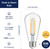 Jaspertronics™ Dusk to Dawn Outdoor Sensor ST19 LED Light Bulb, 8W (100W Eqv.), 1400LM,Vintage Filament E26 Base, Auto On/Off Photocell Automatic for Energy-Efficient Outdoor Lighting, 2700K Soft White, 2Pack