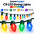 Jaspertronics C9 LED multicolor Christmas string lights, 40 yellow red green blue bulbs, 10 meters / 32.81 feet