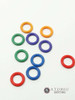 Mixed Colours EPDM Ring Snag Free Lace stitch markers for knitting 6mm - set B x 10