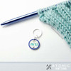 Make 1 Left (m1l) Blue & Aqua Stitch Marker