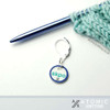 Slip Knit Pass Over (skpo) Blue & Aqua Stitch Marker