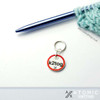 Knit 2 Together (k2tog) Red & Black Stitch Marker