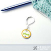 Yarn Forward (yfwd) Gold & Green Stitch Marker
