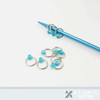 Sparkle Aqua AB Jewel Dangle Free Knitting Stitch Markers 6mm x 10
