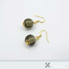 Grey Glass Round Earrings Grey Glass Round Earrings