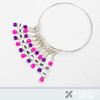 Candy Purple & Pinks Numbered Counting Stitch Markers & Bracelet 1-10 - set of 10