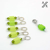 Lime Mix Crystal & Resin Stitch Markers - set of 6