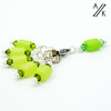 Lime Mix Crystal & Resin Stitch Markers - set of 6