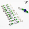 Silver Tree & Fern Green Numbered Counting Stitch Markers 1-10 (set of 10)