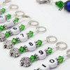 Silver Tree & Fern Green Numbered Counting Stitch Markers 1-10 (set of 10)