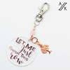 'Let Me Just Finish This Row' Keyring with Stitch Marker