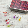 Bubbles Mix Stitch Markers (set of 8) with Deep Hinged Tin