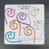 Set of 7 Mixed Colour Aluminium Small Spiral Cable Needle Stitch Holder 25mm