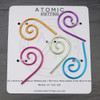 Set of 5 Mixed Colour Aluminium Small Spiral Cable Needle Stitch Holder 25mm