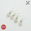 Rose Quartz & Green Aventurine 7mm Stitch Markers - set of 4