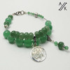 Natural Green Aventurine Abacus Counting Knitters Row Counter Bracelet
