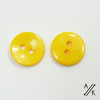 Round Yellow Plain Acrylic Button 2 holes - 15mm | Atomic Knitting