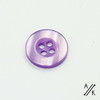 Round Shimmer Purple Acrylic Button 2 holes - 15mm