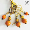 Sunkissed Rose Hip Stitch Marker Set of 5 plus keeper