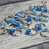 Blue Clapotis Jewel Stitch Markers | Atomic Knitting