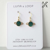 Emerald Planet Golden Earrings