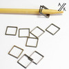 8mm SQUARE Stainless Steel Minimalist Ring Knitting Stitch Markers - Set of 10