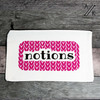'Raspberry Notions' Knitting Notions Case with Zip - Black