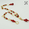 Carnelian Gemstone Bead Numbered 99 Chain Row Counter