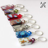 Mixed Rectangular Silver Glass Stitch Markers - MYM set of 7