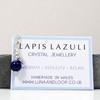 Lapis Lazuli Gemstone & Silver Heart Progress marker Clip On Bag Charm