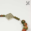 Unakite Gemstone Knitters Row Counting Abacus Bracelet Counter