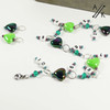 Iridescent Purple & Lime Hearts Numbered 99 Row Counter Chain & 2 Stitch Markers
