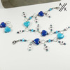 Blue & Aqua Numbered 99 Row Counter Chain & 3 Stitch Markers