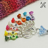 Flowers Reminder Lettered Stitch Marker Set of 8 - A - H