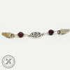 Purple Leipidolite Gemstone & Celtic Knot Silver Beaded Shawl/Cardigan Holder Clip Fastener