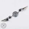 Dragon Agate Gemstone & Celtic Knot Silver Beaded Shawl/Cardigan Holder Clip Fastener