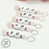 Rose Quartz Numbered Counting Knitting Stitch Markers 20 - 100 - set of 5