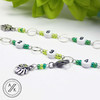Monstera Leaf Green Numbered 99 Knitting Chain Row Counter