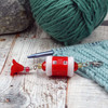 Springtime Red Row 99 Numbered Barrel Counter Beaded Charm - Red Blossom