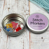 Springtime 4 Mixed Blossom Stitch Markers & Tin