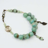 Pale Green Amazonite Gemstone Knitters Counting Abacus Bracelet Row Counter