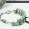 Pale Green Amazonite Gemstone Knitters Counting Abacus Bracelet Row Counter
