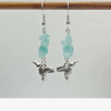 Turquoise Amazonite Hummingbird Dangle Drop Earrings