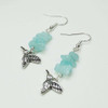 Turquoise Amazonite Hummingbird Dangle Drop Earrings
