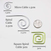 Micro Spiral Circular Stitch Holder - Hammered Finish - Aluminium - Choose Pack Size