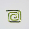 Spiral SQUARE Cable Needle Stitch Holder Shawl Pin - Aluminium x 1 - Spring Green colour