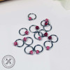 Strawberry Rose Jewel Knitting Stitch Markers - Size - 6mm x 10