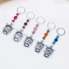 Stitch Markers Antiqued Silver Owl with crystal beads - MYM set of 5 | Atomic Knitting